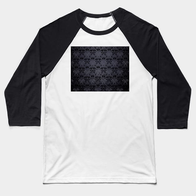 Dark Patterned Background Baseball T-Shirt by Blackmoon9